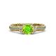 4 - Anora Signature Peridot and Diamond Engagement Ring 