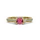 4 - Anora Signature Rhodolite Garnet and Diamond Engagement Ring 