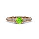 4 - Anora Signature Peridot and Diamond Engagement Ring 