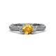 4 - Anora Signature Citrine and Diamond Engagement Ring 