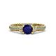 4 - Anora Signature Blue Sapphire and Diamond Engagement Ring 