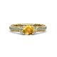 4 - Anora Signature Citrine and Diamond Engagement Ring 