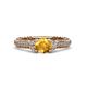 4 - Anora Signature Citrine and Diamond Engagement Ring 