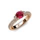 4 - Anora Signature Ruby and Diamond Engagement Ring 
