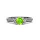 4 - Anora Signature Peridot and Diamond Engagement Ring 