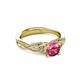 3 - Belinda Signature Pink Tourmaline and Diamond Engagement Ring 
