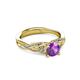 3 - Belinda Signature Amethyst and Diamond Engagement Ring 