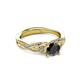 3 - Belinda Signature Black and White Diamond Engagement Ring 