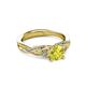 3 - Belinda Signature Yellow and White Diamond Engagement Ring 