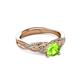 3 - Belinda Signature Peridot and Diamond Engagement Ring 