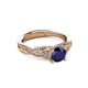 3 - Belinda Signature Blue Sapphire and Diamond Engagement Ring 