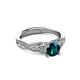 3 - Belinda Signature Blue and White Diamond Engagement Ring 