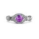3 - Kalila Signature Amethyst and Diamond Engagement Ring 