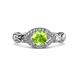 3 - Kalila Signature Peridot and Diamond Engagement Ring 