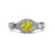 3 - Kalila Signature Yellow and White Diamond Engagement Ring 