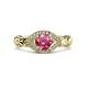 3 - Kalila Signature Pink Tourmaline and Diamond Engagement Ring 