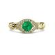 3 - Kalila Signature Emerald and Diamond Engagement Ring 