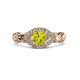 3 - Kalila Signature Yellow and White Diamond Engagement Ring 