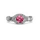 3 - Kalila Signature Pink Tourmaline and Diamond Engagement Ring 