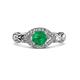 3 - Kalila Signature Emerald and Diamond Engagement Ring 