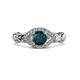 3 - Kalila Signature London Blue Topaz and Diamond Engagement Ring 