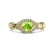 3 - Kalila Signature Peridot and Diamond Engagement Ring 