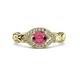 3 - Kalila Signature Rhodolite Garnet and Diamond Engagement Ring 