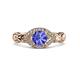 3 - Kalila Signature Tanzanite and Diamond Engagement Ring 