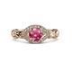 3 - Kalila Signature Pink Tourmaline and Diamond Engagement Ring 