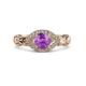 3 - Kalila Signature Amethyst and Diamond Engagement Ring 