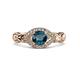 3 - Kalila Signature Blue and White Diamond Engagement Ring 