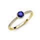 3 - Irene Blue Sapphire and Diamond Halo Engagement Ring 