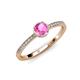 3 - Irene Pink Sapphire and Diamond Halo Engagement Ring 