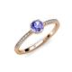 3 - Irene Tanzanite and Diamond Halo Engagement Ring 