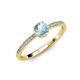 3 - Irene Aquamarine and Diamond Halo Engagement Ring 