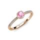 3 - Irene Pink Tourmaline and Diamond Halo Engagement Ring 