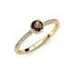 3 - Irene Smoky Quartz and Diamond Halo Engagement Ring 