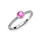3 - Irene Pink Sapphire and Diamond Halo Engagement Ring 
