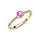 3 - Irene Pink Sapphire and Diamond Halo Engagement Ring 