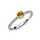 3 - Irene Citrine and Diamond Halo Engagement Ring 