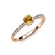 3 - Irene Citrine and Diamond Halo Engagement Ring 