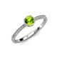 3 - Irene Peridot and Diamond Halo Engagement Ring 