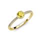 3 - Irene Yellow Sapphire and Diamond Halo Engagement Ring 