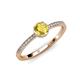 3 - Irene Yellow Sapphire and Diamond Halo Engagement Ring 