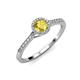 3 - Cyra Yellow Sapphire and Diamond Halo Engagement Ring 