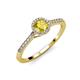 3 - Cyra Yellow Sapphire and Diamond Halo Engagement Ring 