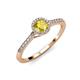 3 - Cyra Yellow Sapphire and Diamond Halo Engagement Ring 