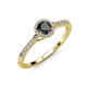 3 - Cyra Black and White Diamond Halo Engagement Ring 