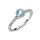 3 - Cyra Aquamarine and Diamond Halo Engagement Ring  