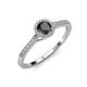 3 - Cyra Black and White Diamond Halo Engagement Ring  